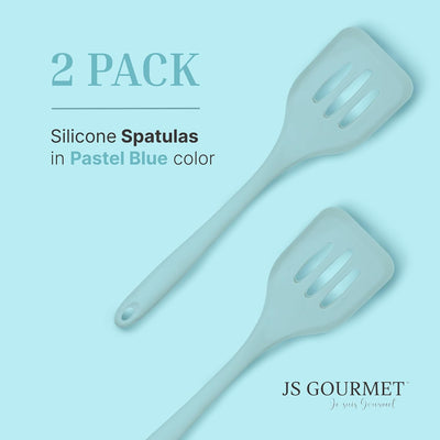 Juego 2 Espátulas Silicona Ranuradas para Huevos y Panqueques