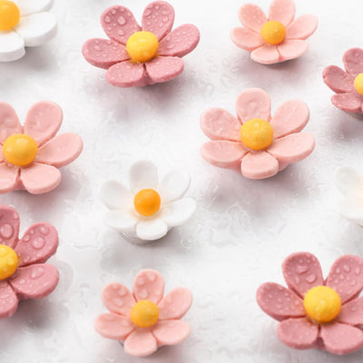 18 imanes decorativos de flores de resina 3d para nevera