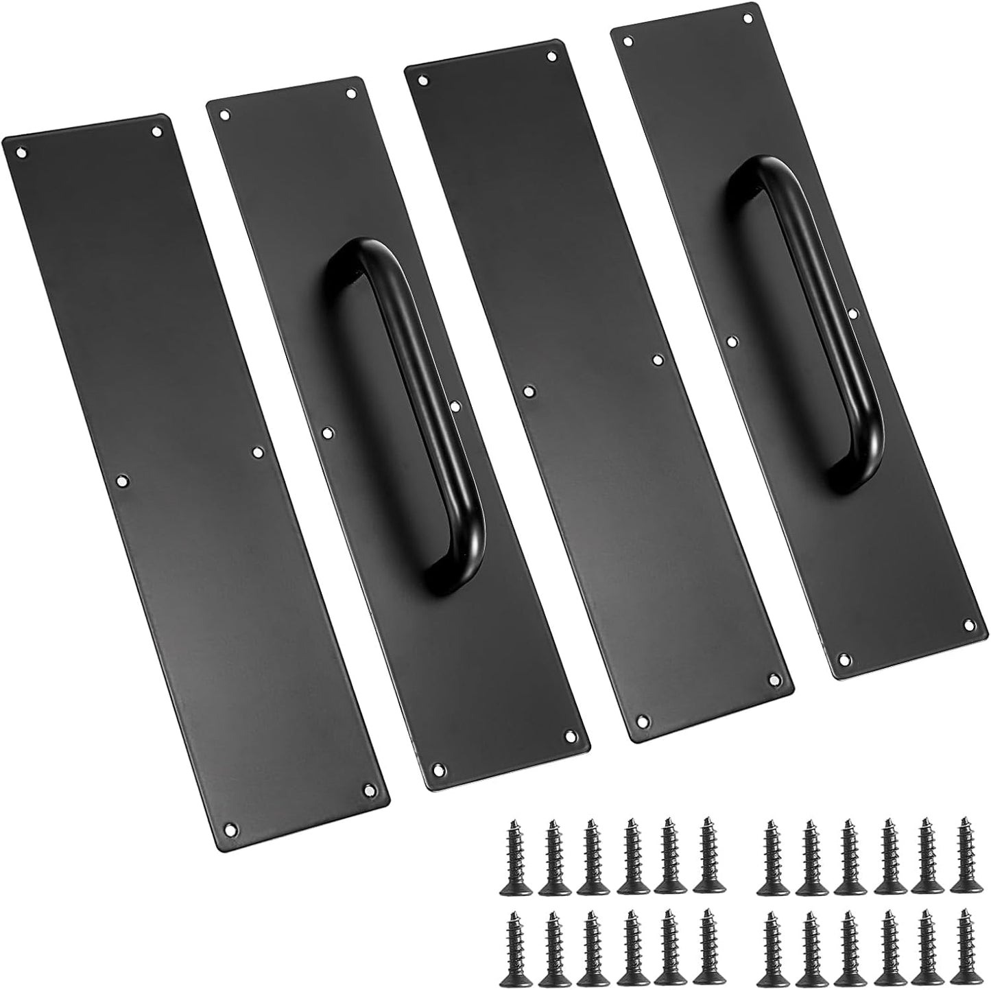 Set 2 Tiradores Acero Inox 16pulg Barra Puerta Resistente