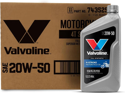 Aceite motor motocicleta 4 tiempos sintético 20W-50 6qt