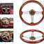 Volante universal 350mm madera ranurado carrito golf