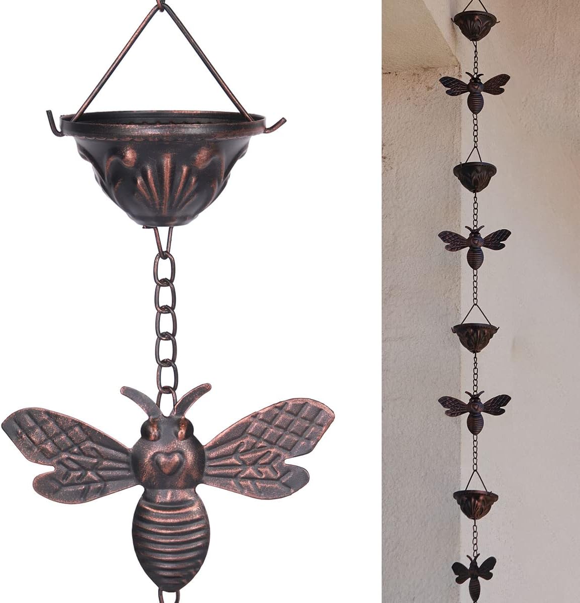 Cadena lluvia 8.5ft para abejas y copas decoración exterior