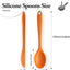 2 Cucharas Silicón Antiadherentes Cocina Naranja