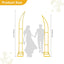 2 Soportes Arco Boda con Base Rectangular 5.9x6.9pies