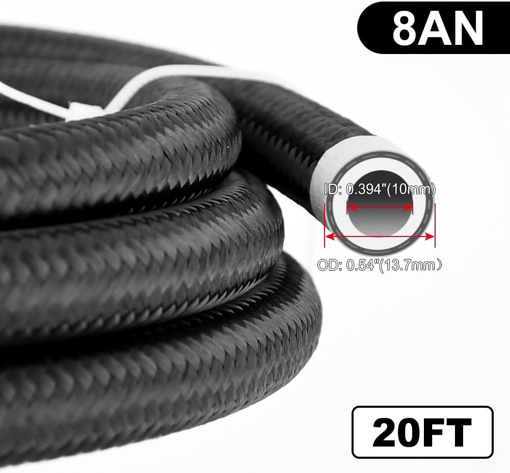 Kit manguera combustible PTFE 5/16" 20pies E85
