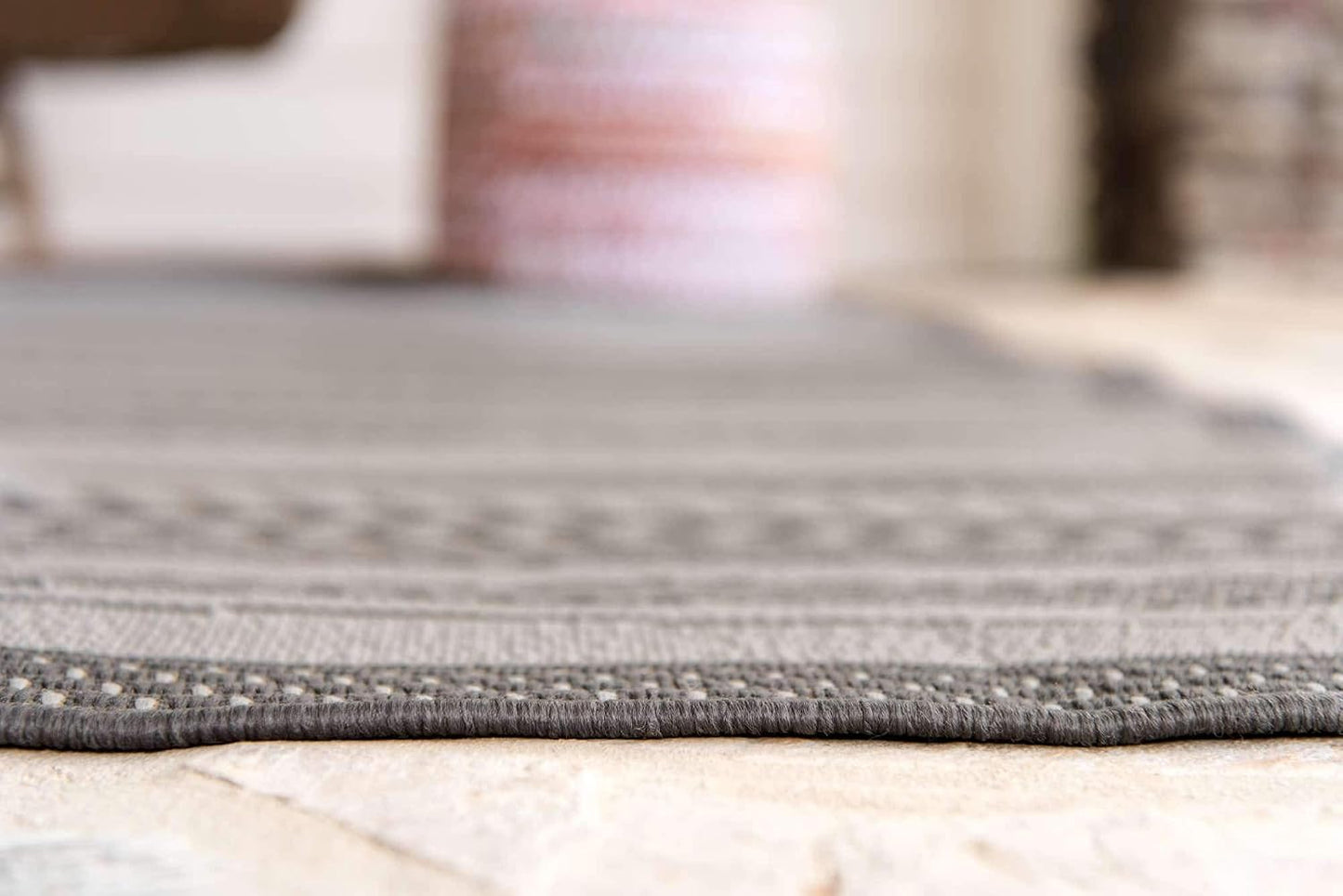 Alfombra transición marroquí beige 7x10ft interiores