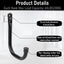 6 Ganchos Almacenamiento Resistentes 4.1" Capacidad 45lb