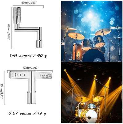 Llave afinador tambor 4 pzas accesorios metal