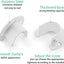 8 Soportes Acero Inox Barra Armario 1-1/3pulg Forma U Blanco