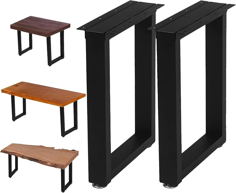 Patas cuadradas metal 22" para muebles set 2