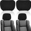 2 fundas reposacabezas auto universal suave tela negro