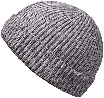 Gorro punto puño corto para hombre mujer cálido