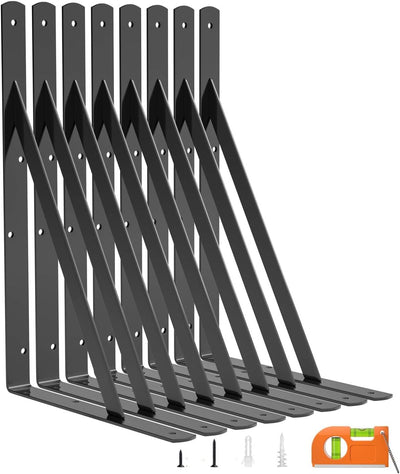 8 Soportes pared 14pulg para estantes 14-18pulg 250lb