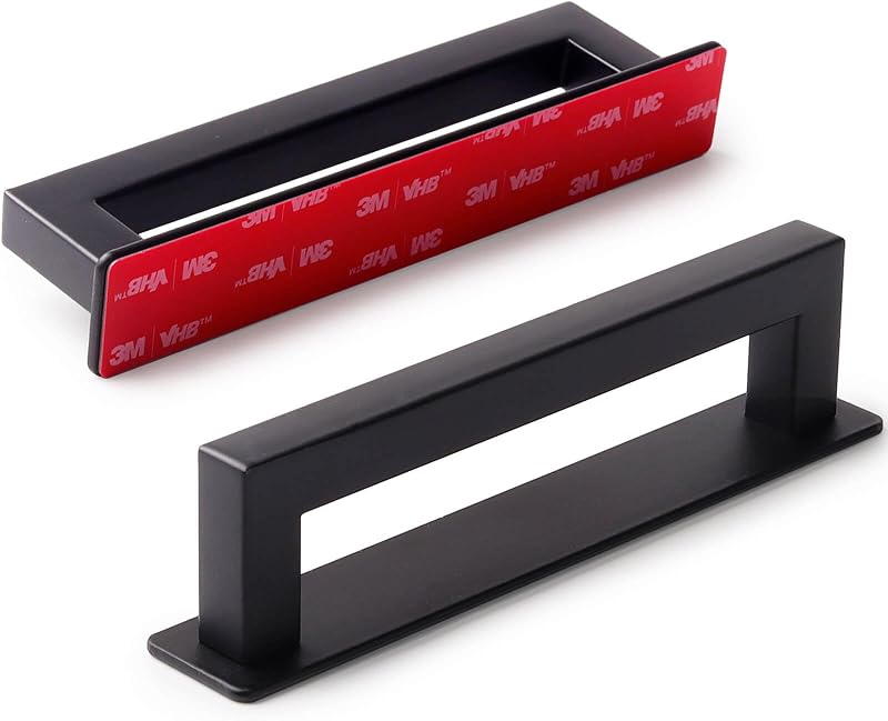 Manijas autoadhesivas para puerta ducha 6pulg color negro