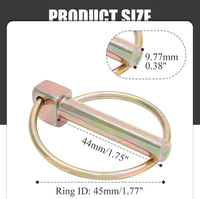 6 Pzas Pasadores Chaveta 3/8pulg Anillo para Tractores Camiones
