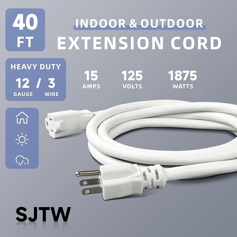 Cable extensión 12/3 40 ft impermeable 3 clavijas
