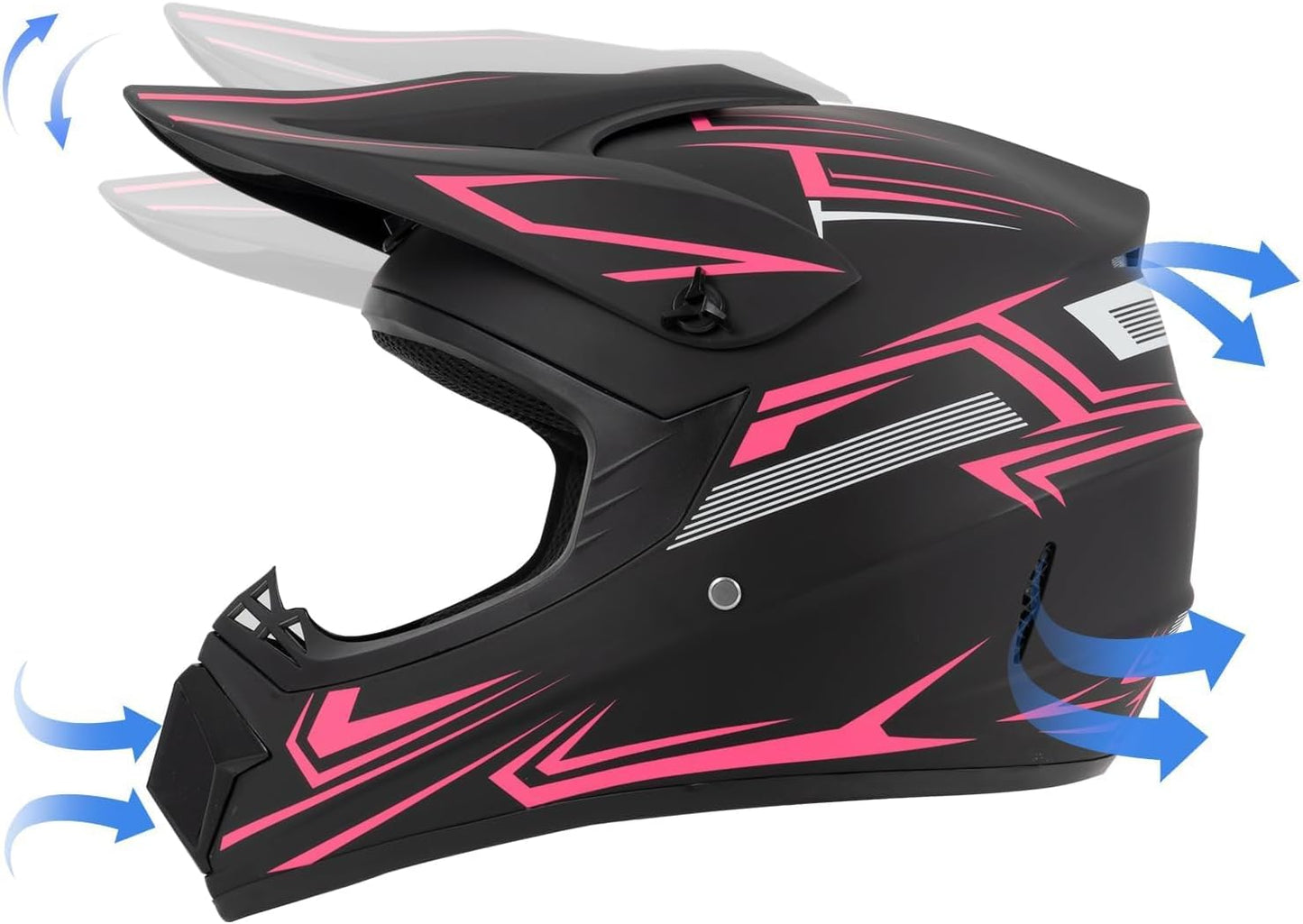 Casco motocross niños 4 pzas gafas guantes aprobado DOT