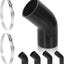 Codo manguera silicona 3" 45grados con abrazadera acero inox