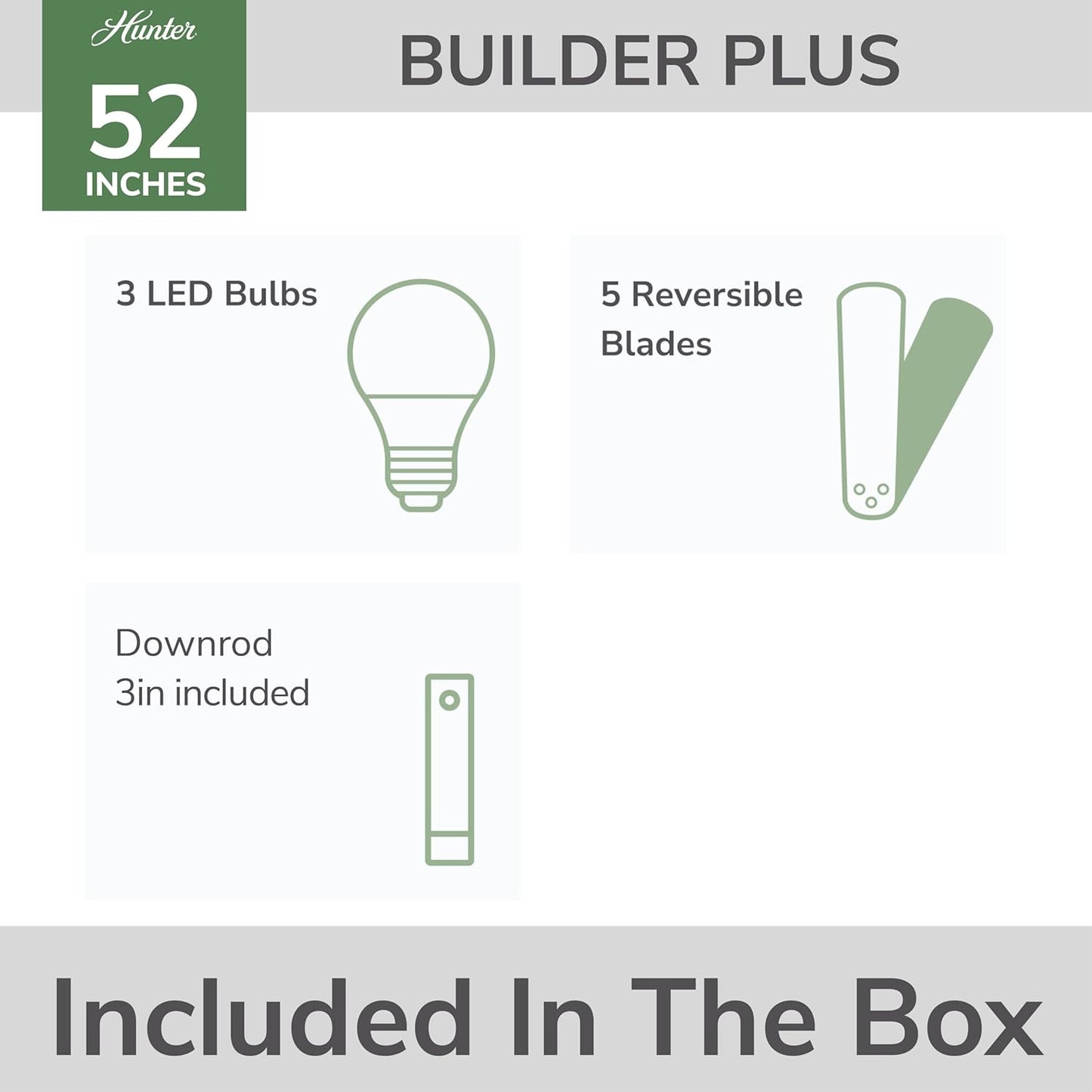 Ventilador techo interiores Builder Plus con luces control