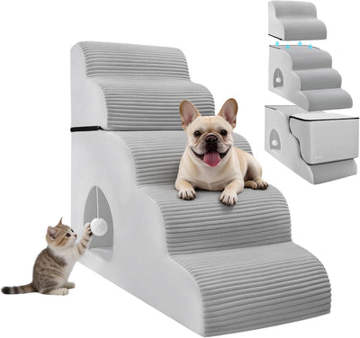 Escaleras perros camas altas 30pulg 5 escalones antideslizante