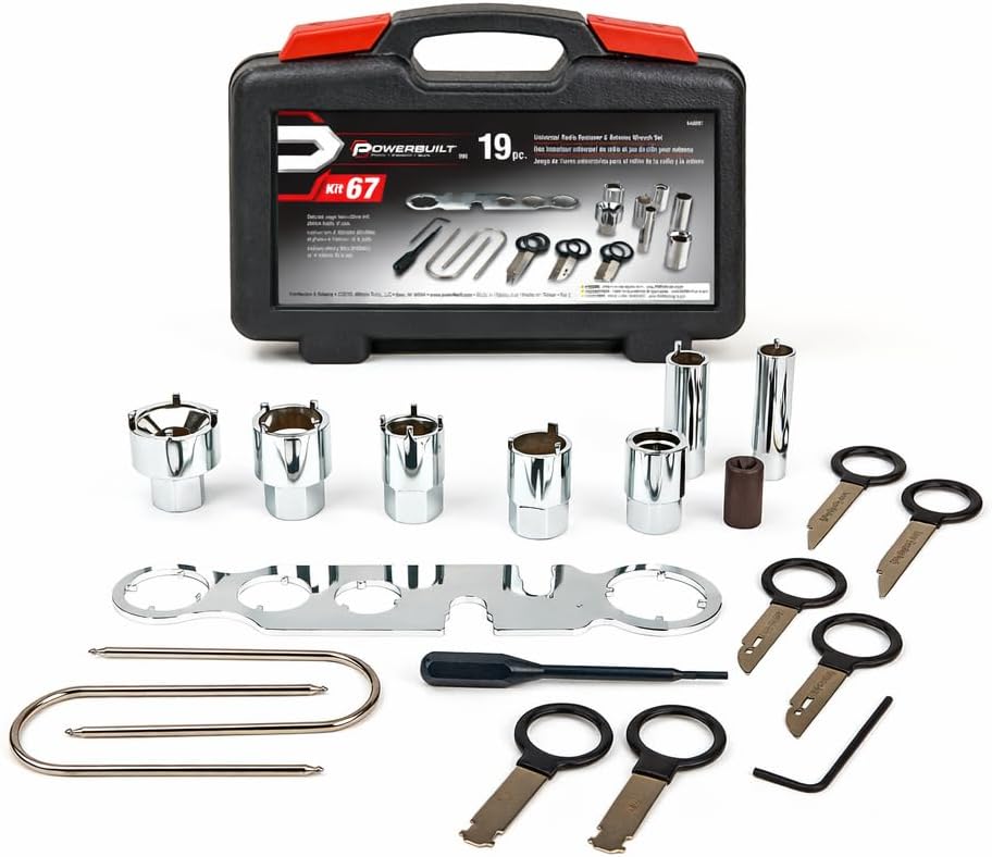 Set 19 Pzas Herramientas Radio Antena Coche Estuche