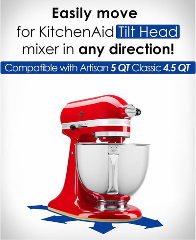 Alfombrilla deslizante bambú para batidora Kitchenaid 4.5-5qt