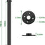 4 Barras Ropa Pared 12" Industrial Soportes Estanteria