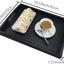 Bandeja desayuno madera negra rectangular mediana
