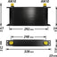 Enfriador aceite placa apilada 19 filas aluminio negro