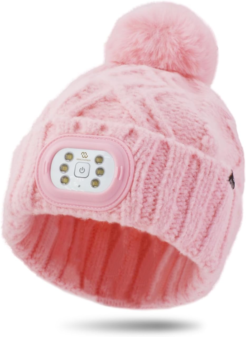 Beanie LED para niños con luz 3 modos recargable USB