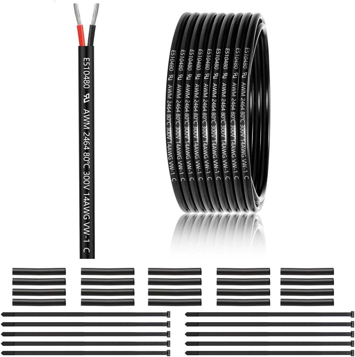 Cable 14/2 AWG 50ft PVC trenzado para tiras LED