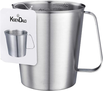 Jarra medición acero inox 6 tazas 1.4L para café leche