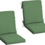 2 Cojines Silla Exterior 20x20 Resistentes Lluvia Verde