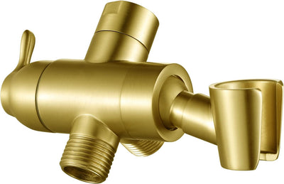 Desviador ducha metal G1/2 oro cepillado soporte mano