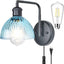 Aplique pared vidrio a rayas LED enchufable