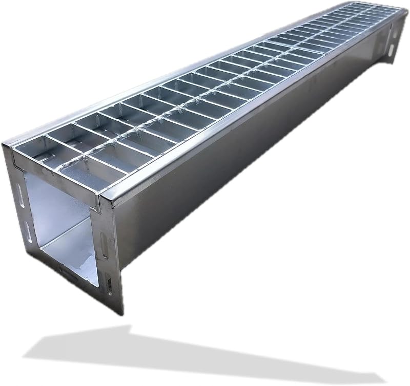 Drenaje acero inox 304 rejilla galvanizada 39x5.9" clase B