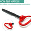 Pasador enganche remolque 2 pzas mango rojo