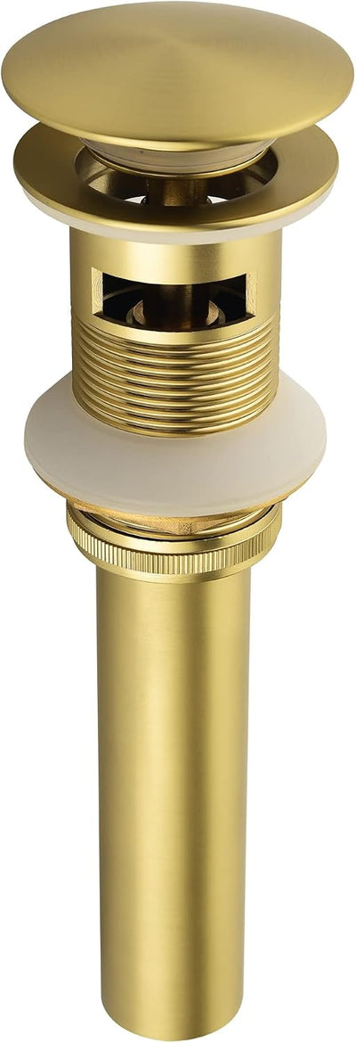 Desagüe baño latón tapón desplegable fregadero oro cepillado