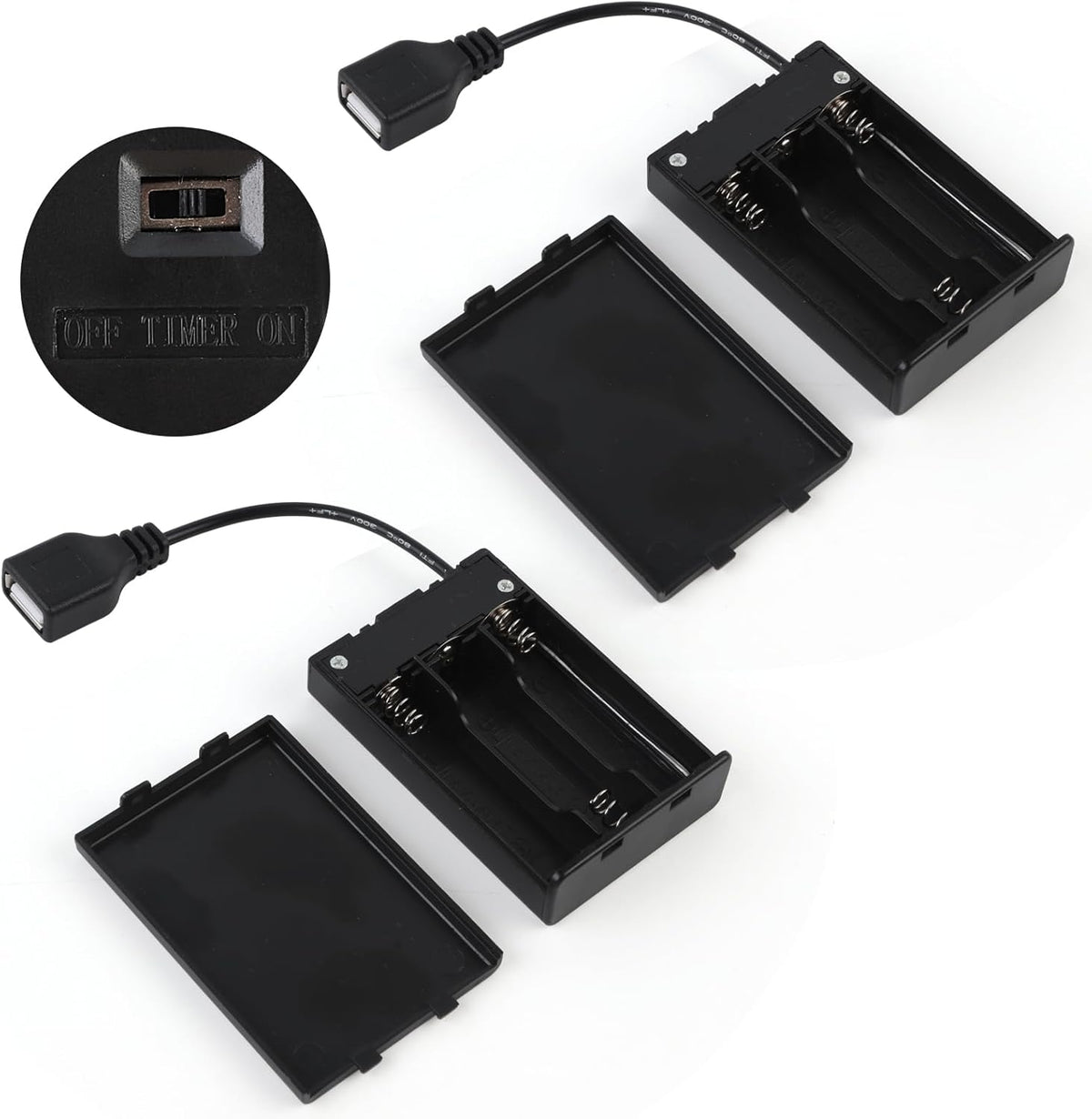 Paquete baterías USB con temporizador para LED y letreros neón