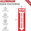 Letrero aluminio extintor 12x4" set 4 impermeable