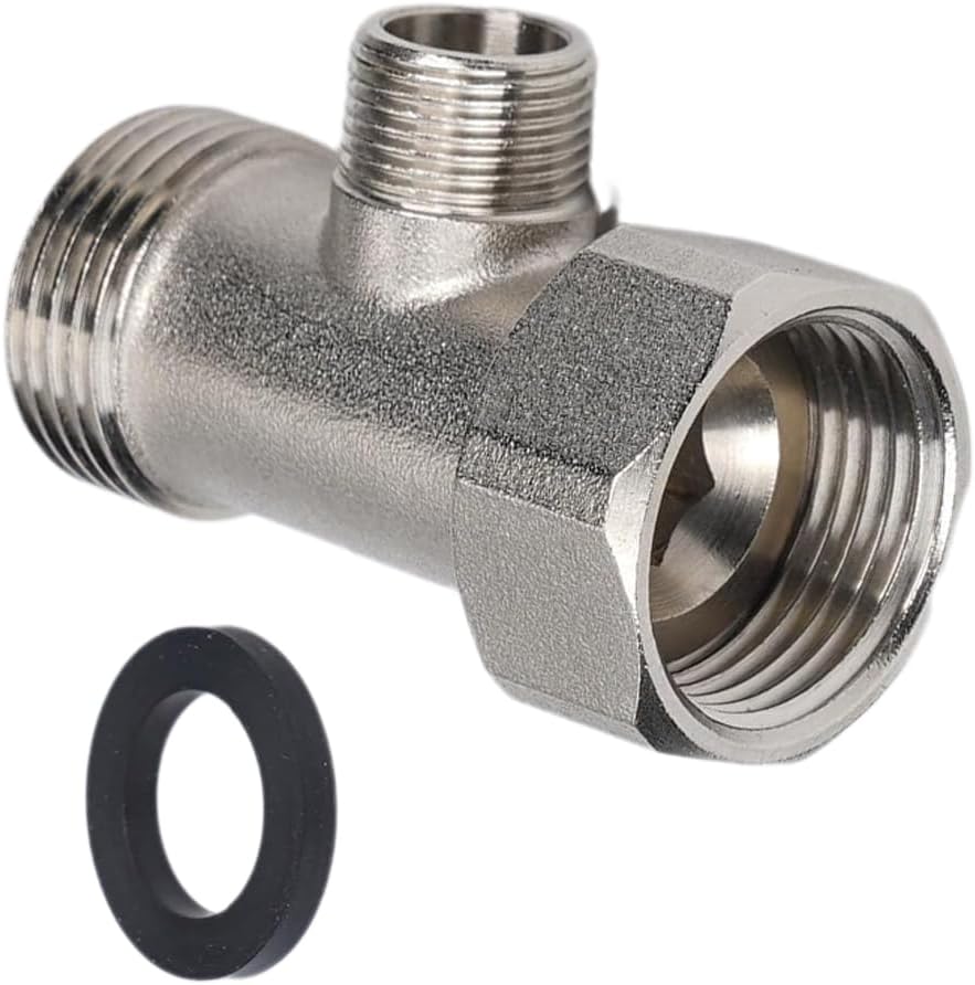 Adaptador en T para bidé válvula 3 vías latón