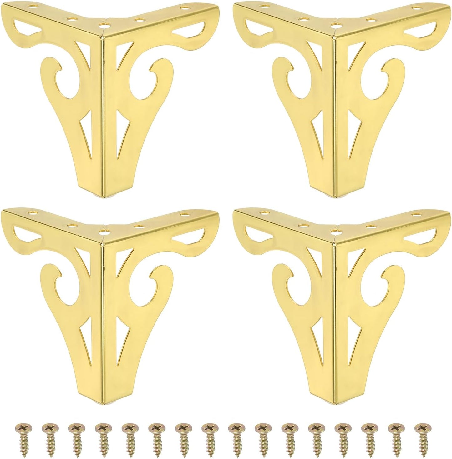 Set 4 patas huecas metal 3.7pulg para sofá mesa silla