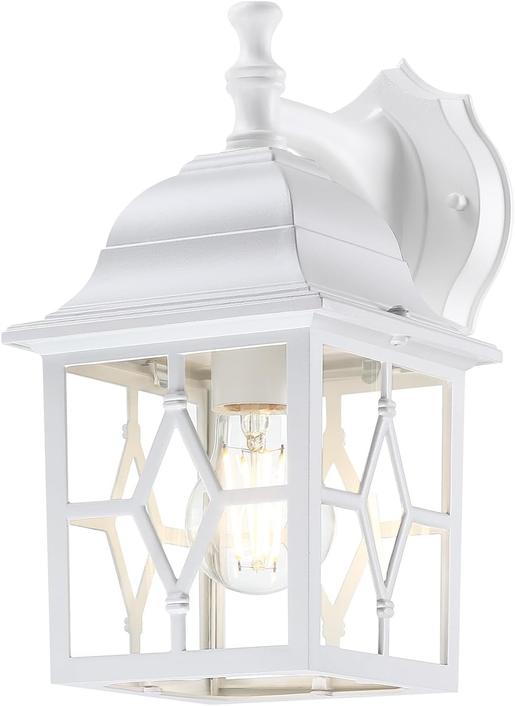 Farol pared exterior grande blanca E26 aluminio antioxidante