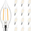 Bombilla E12 LED regulable 2700K blanco suave forma vela 3W pack 12