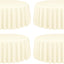 4 Manteles Redondos Beige 120pulg Poliéster Lavables