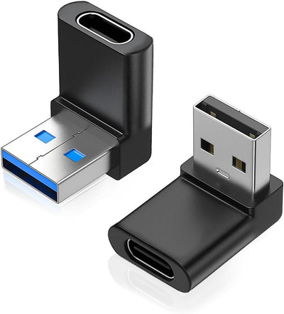 2 Adaptadores USB A a C 90° para PC laptop tableta