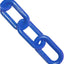 Cadena barrera plástica azul 1.5" 100 ft