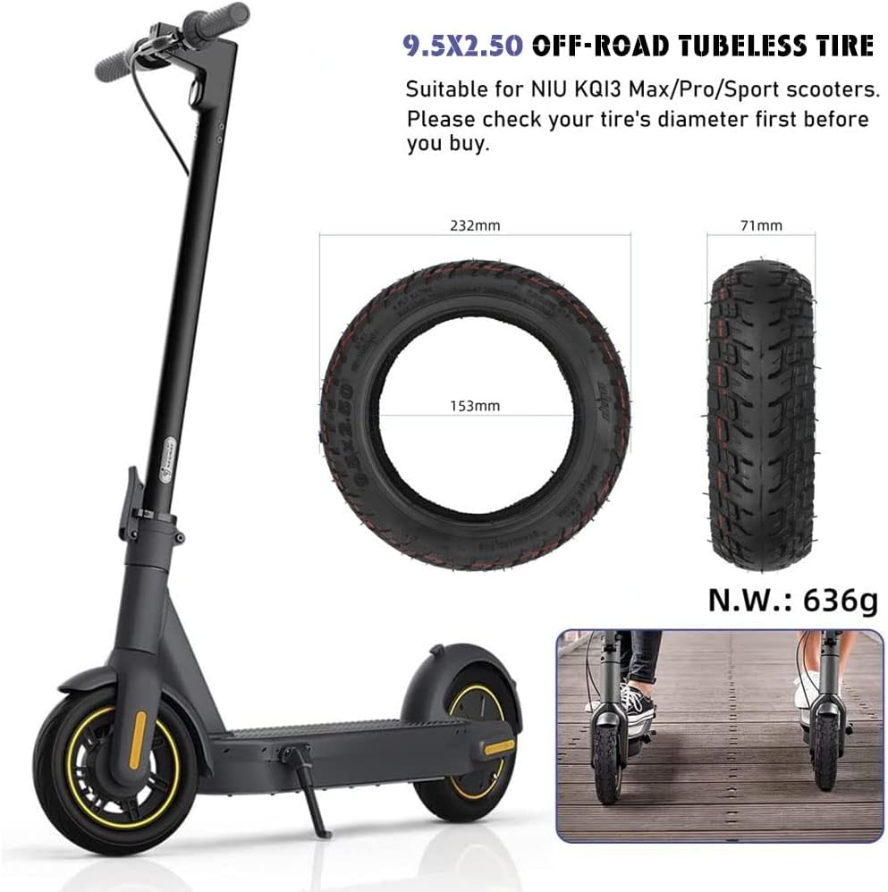 Neumático todoterreno 9.5x2.50 para scooter Niu KQI3