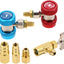 Adaptador R134A con válvula grifo y 2 conversores R12 R22