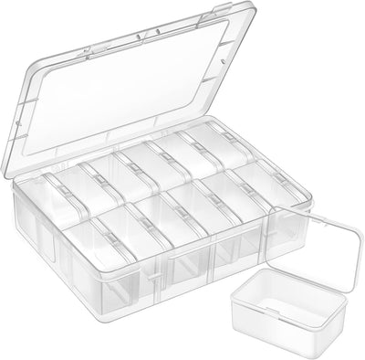 Caja plástico organizadora cuentas con tapa mini